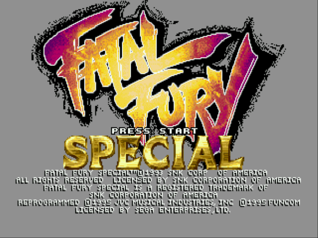 Fatal Fury Special Title Screen